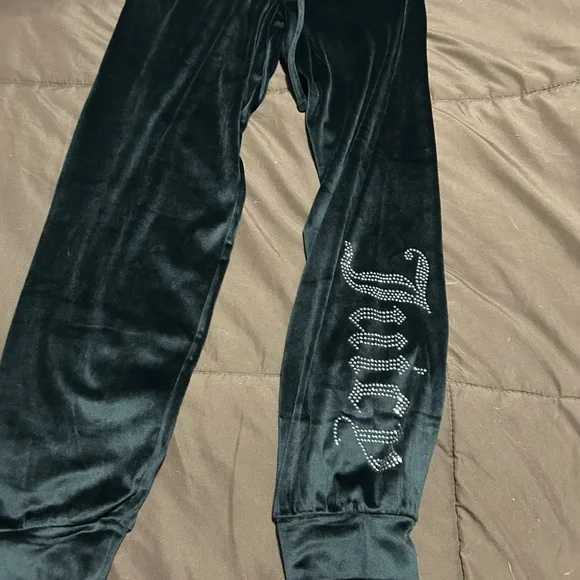 Juicy Couture Black Velvet Rhinestone Top - Picture 2 of 7